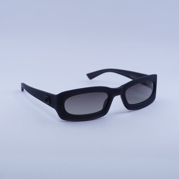 Gucci GG1786S 001 Sunglasses Dark Grey Opal Rectangle Frame, Grey Lenses - Picture 1 of 11